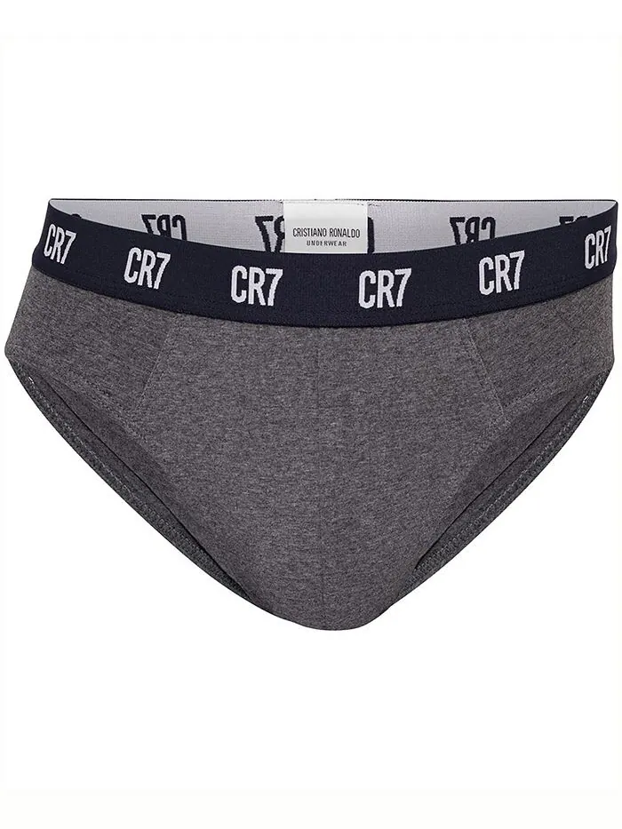 Мужские трусы из смесового хлопка, упаковка из 3 шт. CR7 — изображение 4 из 4, черный серый белый