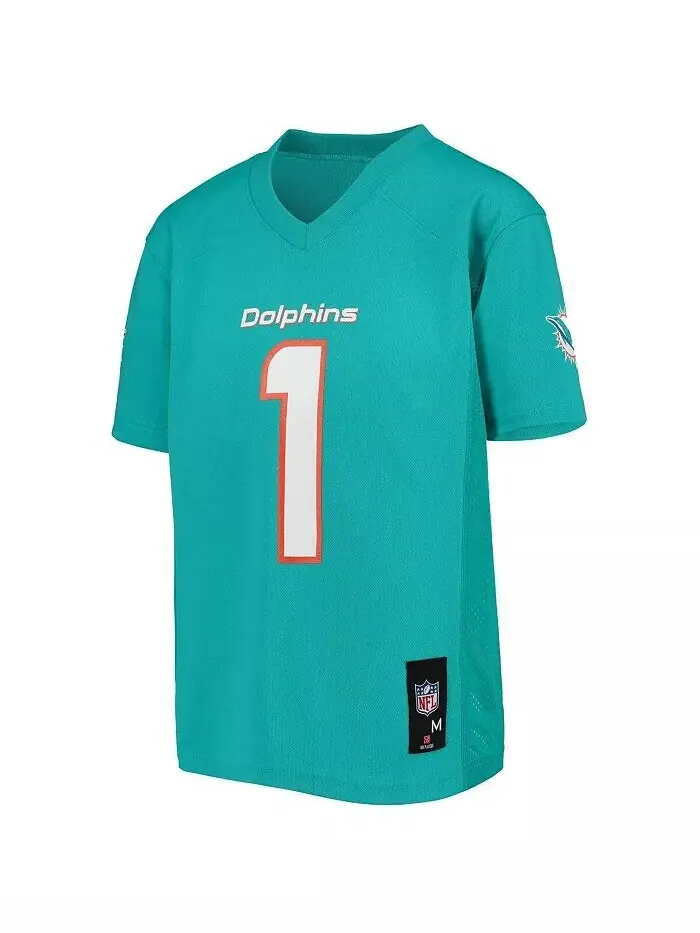 Реплика игрока Big Boys Tua Tagovailoa Aqua Miami Dolphins Outerstuff — изображение 3 из 3, голубой