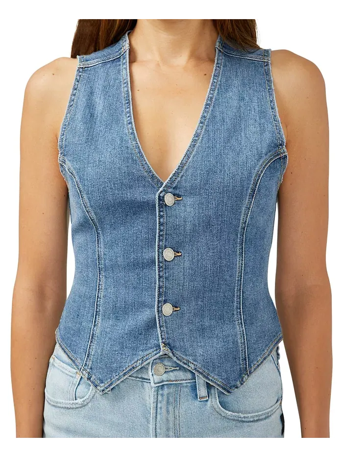 Женский джинсовый жилет Silver Jeans Co. — изображение 4 из 5, синий