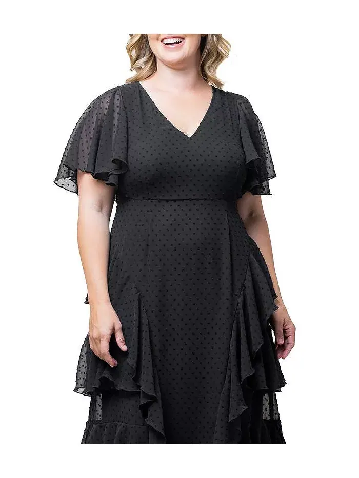 Вечернее платье Plus Size Tour de Flounce Kiyonna — изображение 4 из 5, оникс