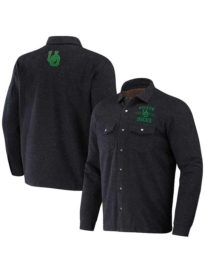 Мужская куртка Darius Rucker Collection от Heather Charcoal Oregon Ducks на подкладке из шерпы с