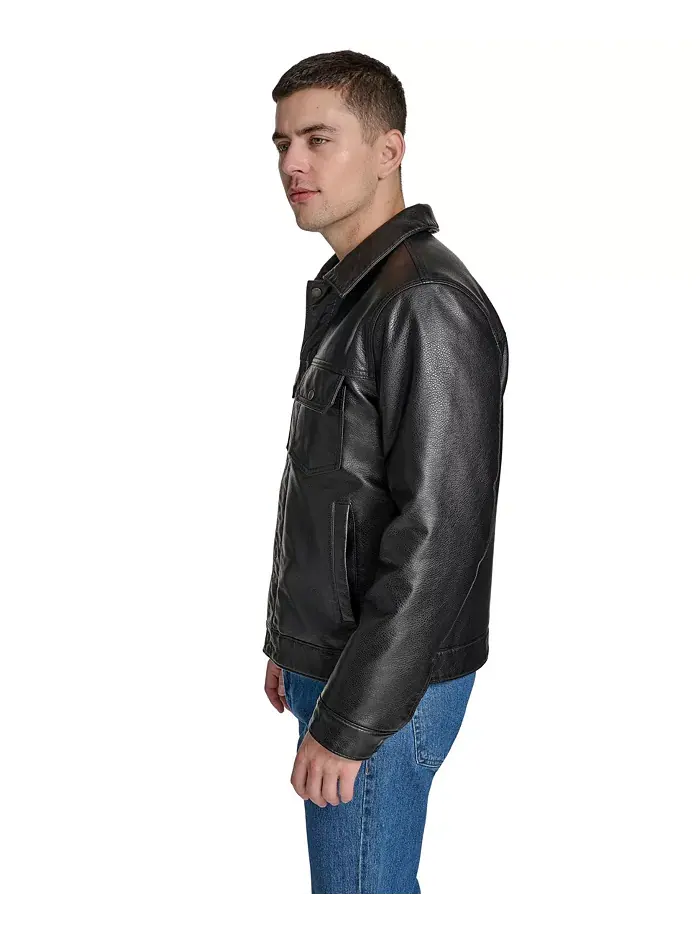 Мужская куртка-косуха из искусственной кожи Levi'S — изображение 3 из 7, черный