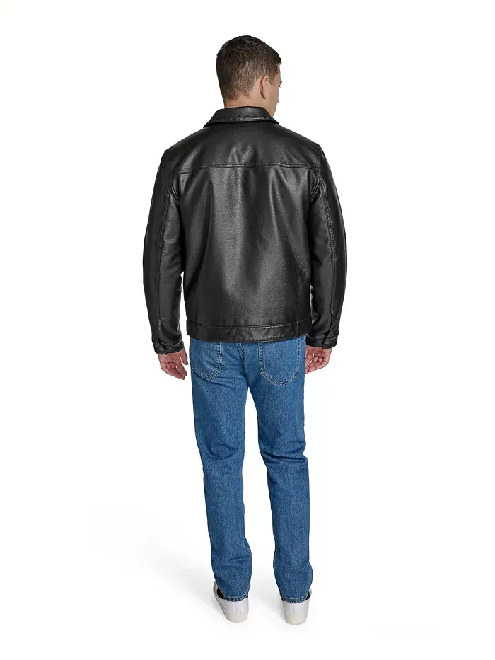 Мужская куртка-косуха из искусственной кожи Levi'S — изображение 7 из 7, черный