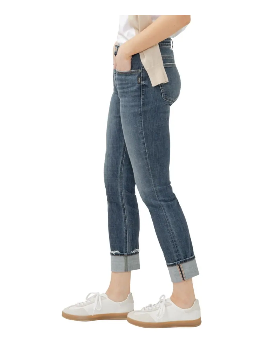Женские джинсы Elyse Mid Rise Skinny Jeans Silver Jeans Co — изображение 2 из 5, ария