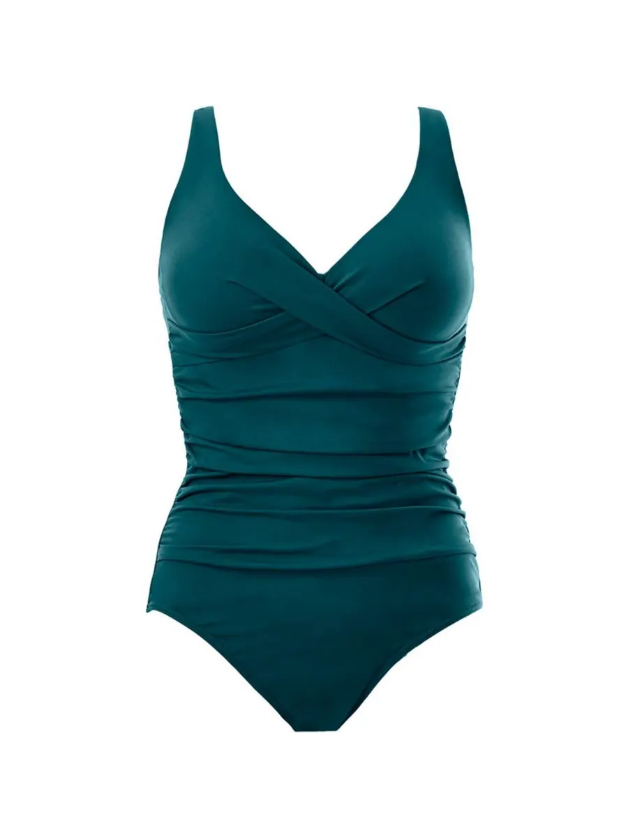 Женский слитный купальник с V-образным вырезом Swimsuits for All — изображение 2 из 2, мульти