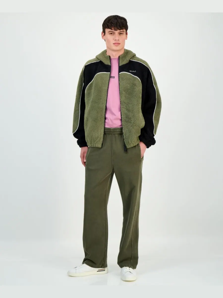 Мужская куртка Neddyzo с капюшоном на молнии Hugo Boss — изображение 2 из 4, зеленый