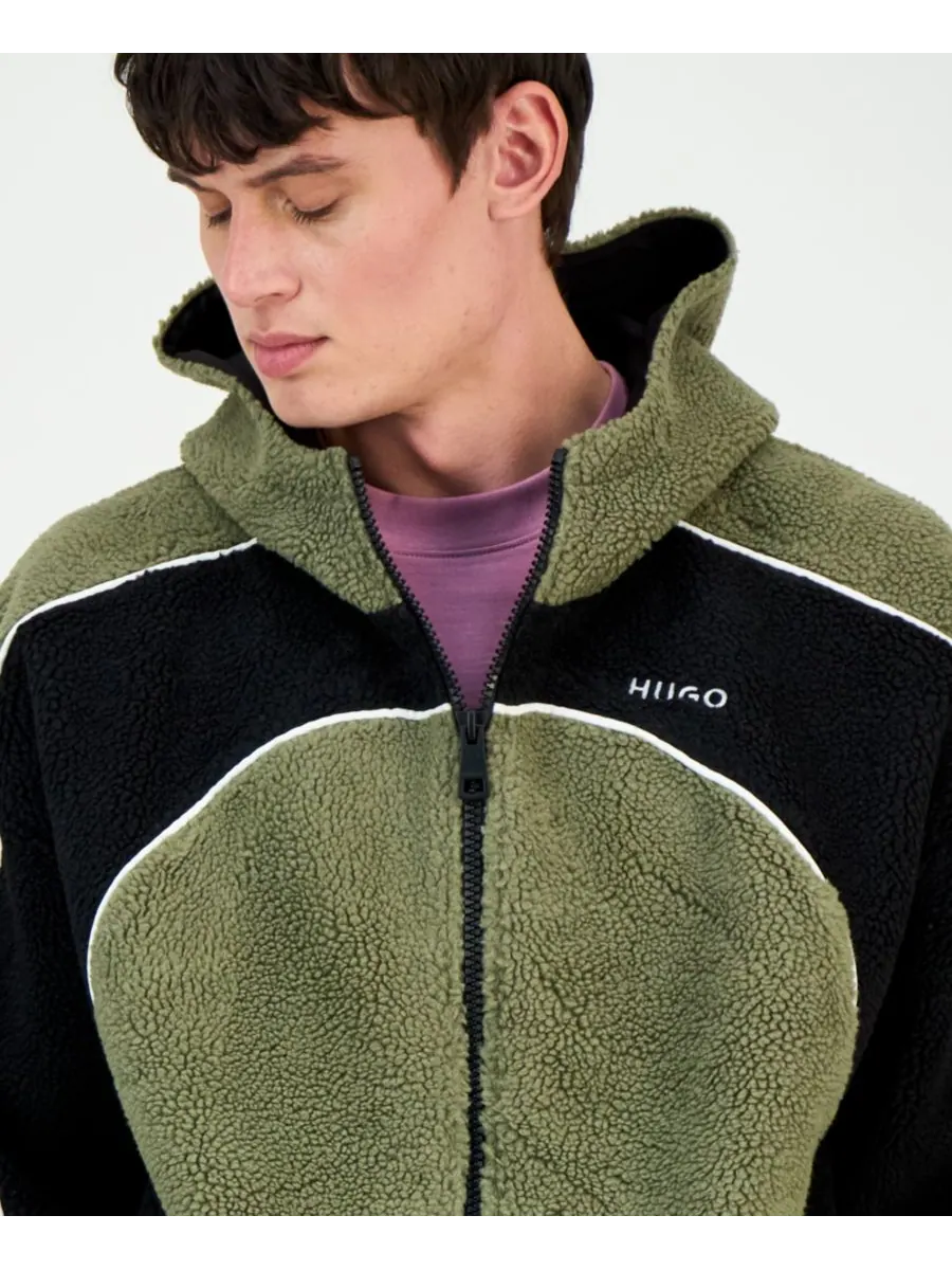 Мужская куртка Neddyzo с капюшоном на молнии Hugo Boss — изображение 3 из 4, зеленый