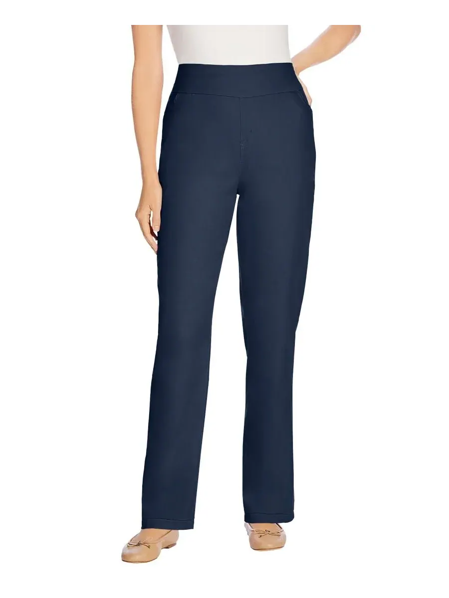 Женские джинсы Within Tall Flex-Fit Pull-On Straight-Leg Gap-Free Stretch Denim Jeans Woman Within — изображение 1 из 3