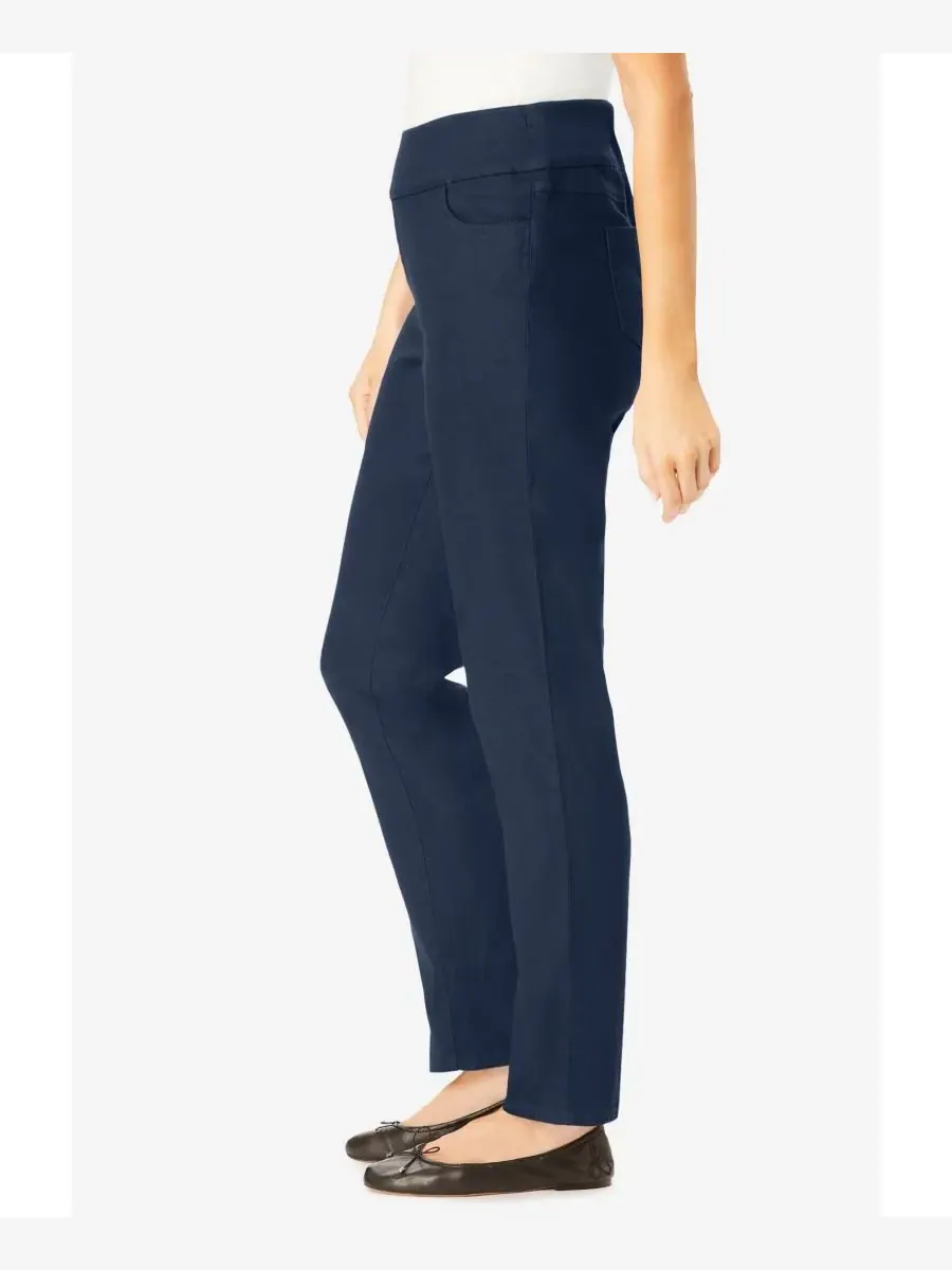 Женские джинсы Within Tall Flex-Fit Pull-On Straight-Leg Gap-Free Stretch Denim Jeans Woman Within — изображение 3 из 3