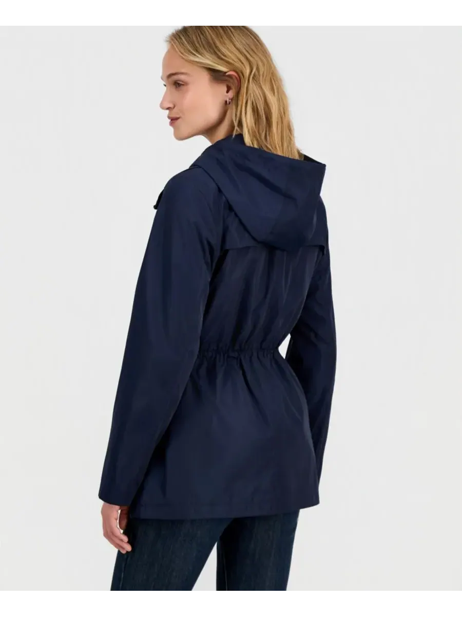 Женская куртка-анорак с капюшоном и нагрудником Calvin Klein — изображение 2 из 3, сапфировый