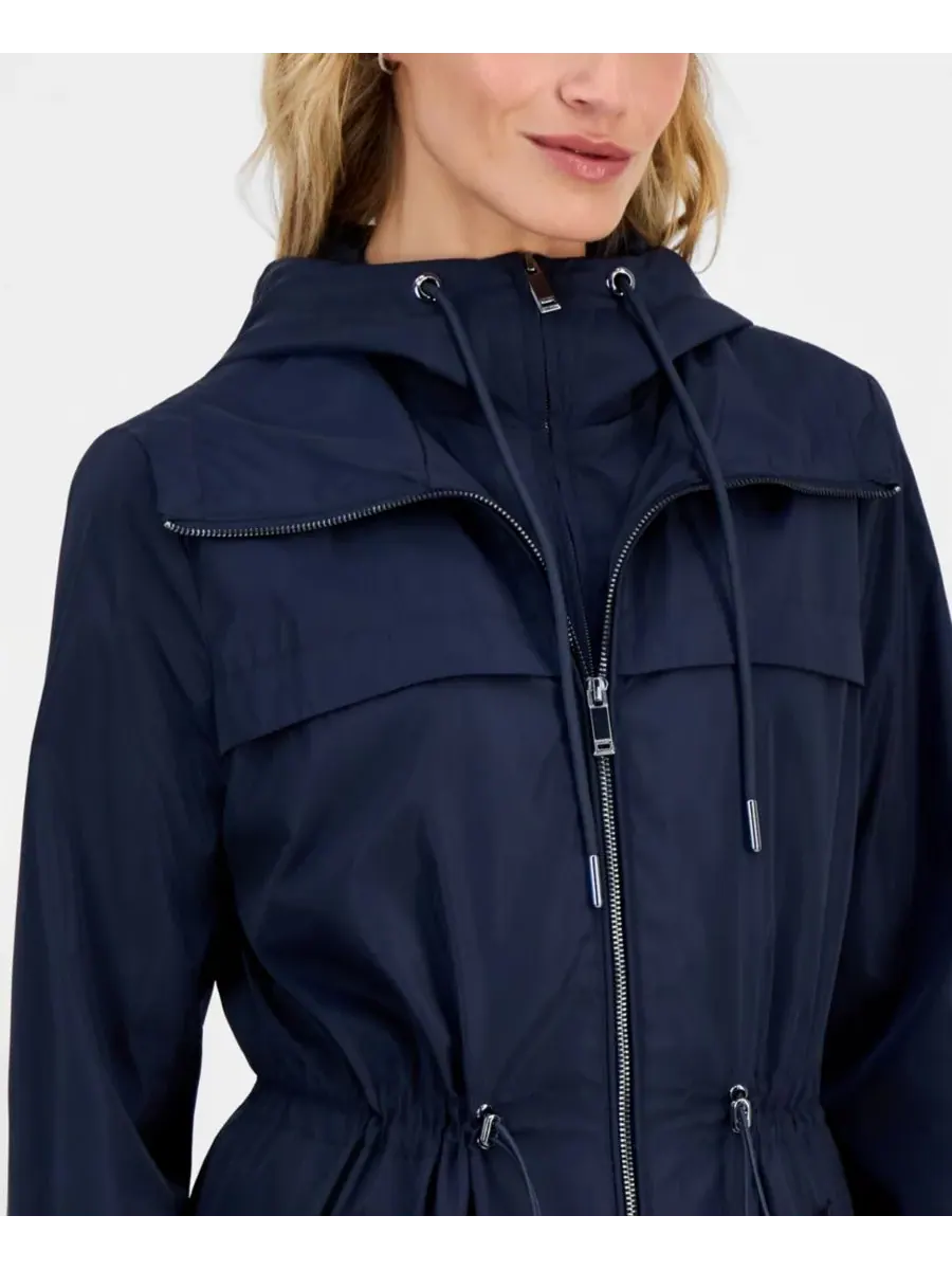 Женская куртка-анорак с капюшоном и нагрудником Calvin Klein — изображение 3 из 3, сапфировый