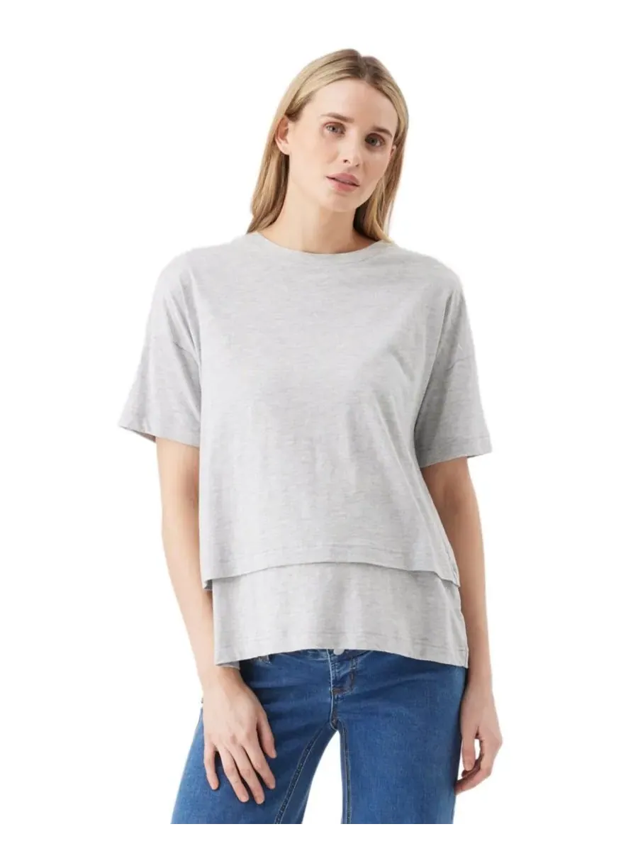 Футболка для кормящих мам Ripe Claud Marle Tee Ripe Maternity — серый