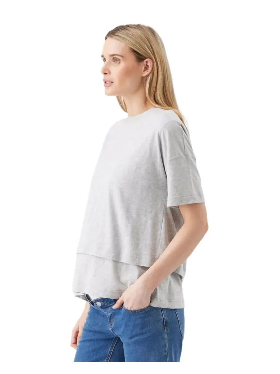 Футболка для кормящих мам Ripe Claud Marle Tee Ripe Maternity — изображение 2 из 5, серый