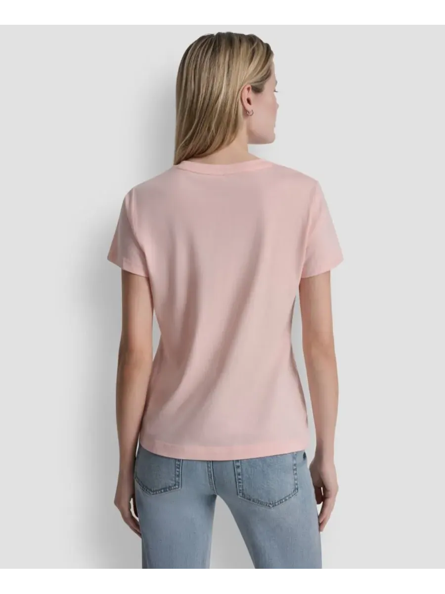 Женская футболка с круглым вырезом DKNY Jeans — изображение 5 из 5, серебристый