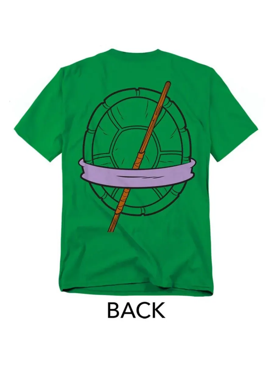 Мужская футболка Donatello Shell с рисунком спереди и сзади Teenage Mutant Ninja Turtles — изображение 2 из 3, зеленый