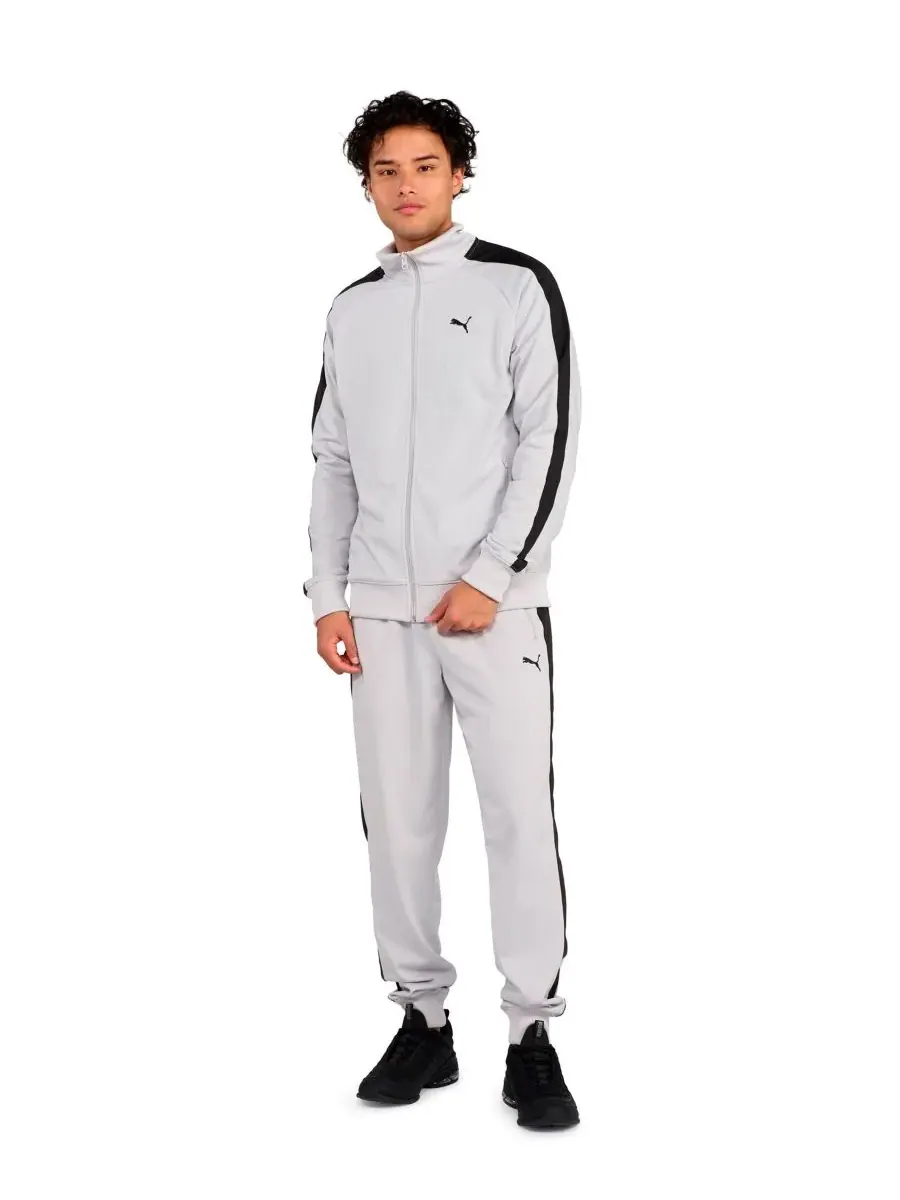 Мужская спортивная куртка Essential T7 на молнии Puma — изображение 2 из 3, светлый серый
