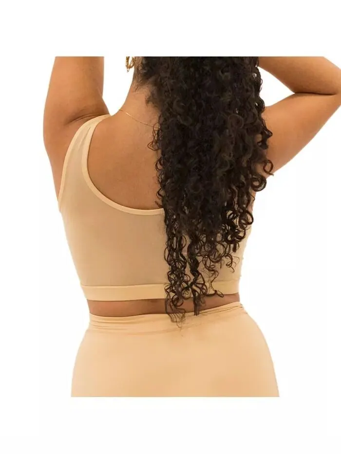 Бюстгальтер-топ без застежек Nude Shade Wireless Comfort Mesh Naked Rebellion — изображение 2 из 3, миндальный