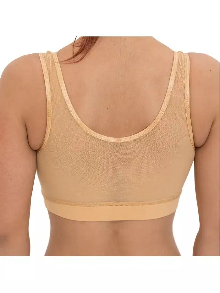 Бюстгальтер-топ без застежек Nude Shade Wireless Comfort Mesh Naked Rebellion — изображение 2 из 3, крем