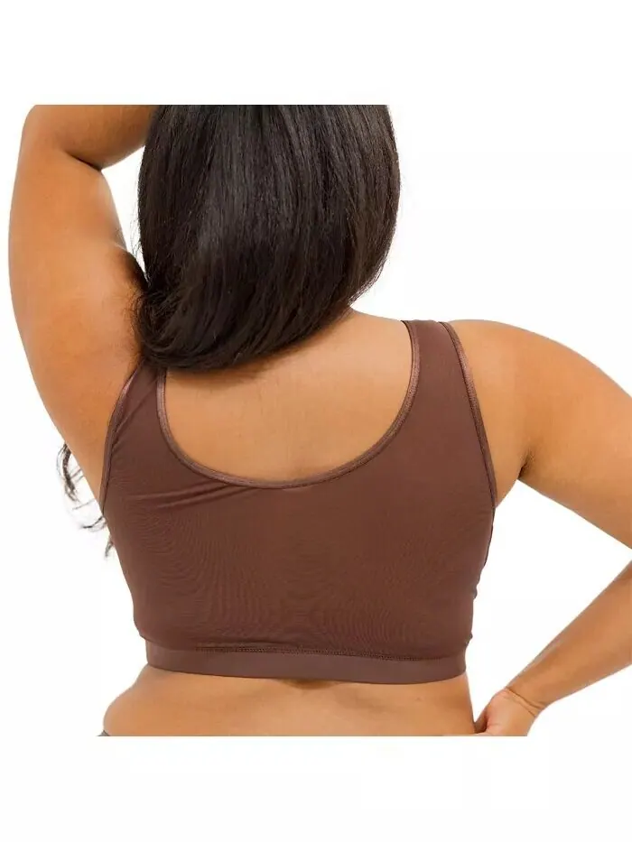 Бюстгальтер-топ без застежек Nude Shade Wireless Comfort Mesh Naked Rebellion — изображение 2 из 3, капучино