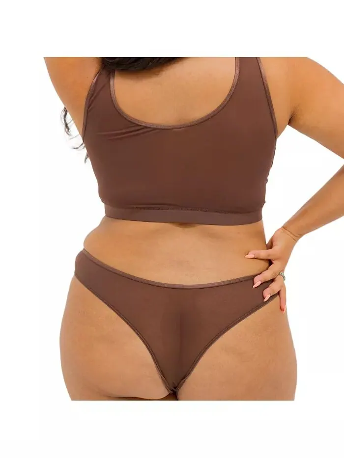 Бюстгальтер-топ без застежек Nude Shade Wireless Comfort Mesh Naked Rebellion — изображение 3 из 3, капучино