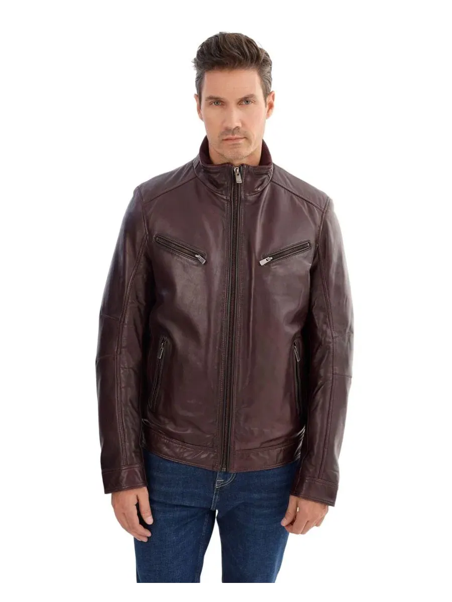 Мужская кожаная байкерская куртка GUNNAR Regency Leathers — черный