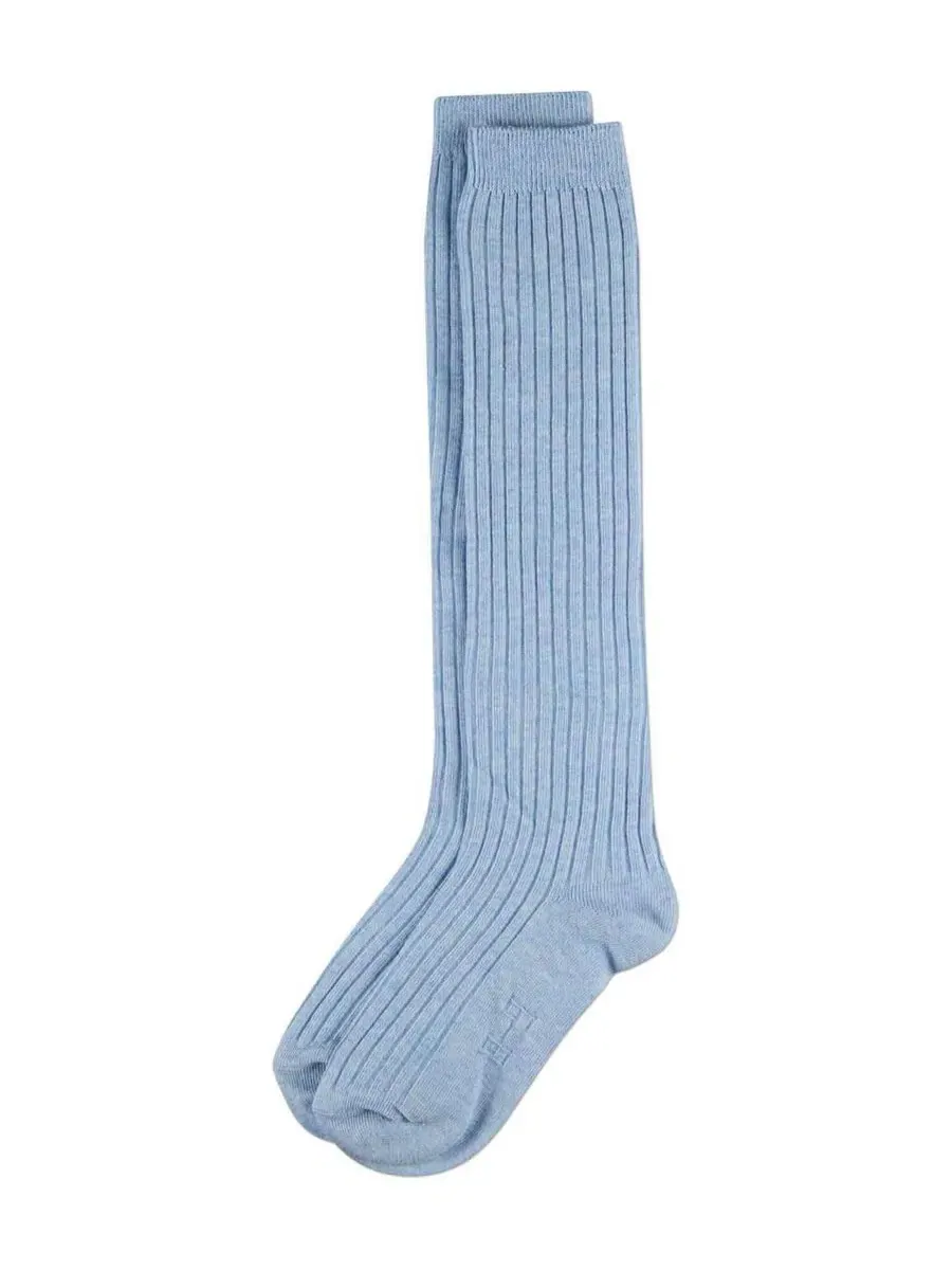 Комплект из 3 пар носков до колена хлопковых с рифленой резинкой MeMoi, Chambray Heather — изображение 3 из 3