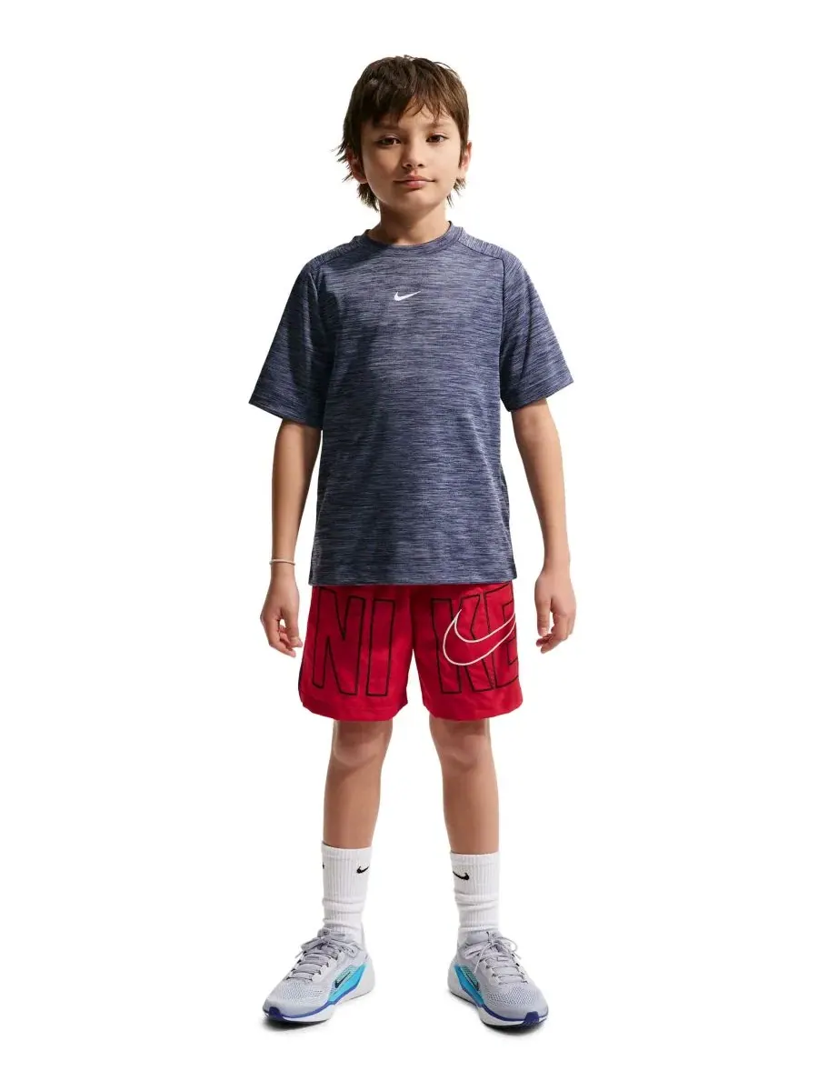 Детские тренировочные шорты Multi Dri-FIT, размер 8-20 Nike — изображение 2 из 4, красный/черный/белый