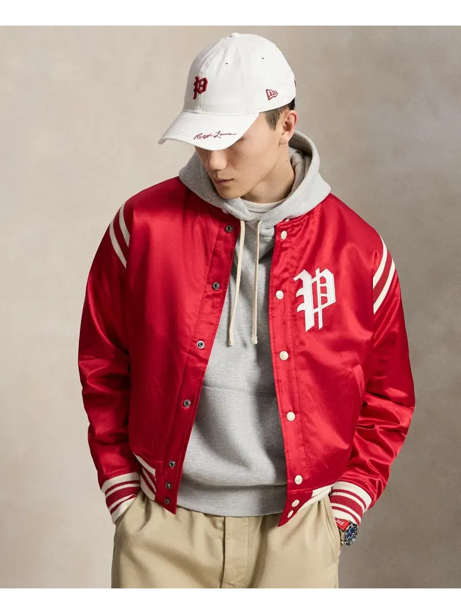 Мужская полосатая бейсбольная куртка "Филадельфия Филлис" Polo Ralph Lauren