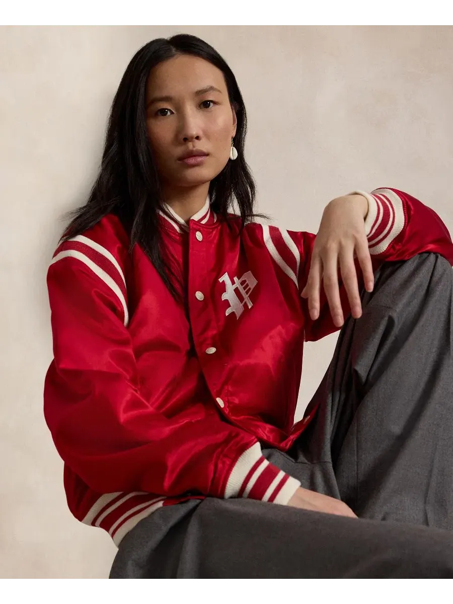Мужская полосатая бейсбольная куртка "Филадельфия Филлис" Polo Ralph Lauren — изображение 3 из 8, красный