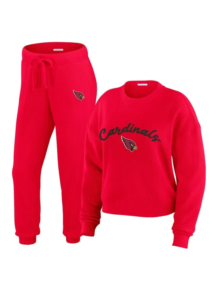 Комплект из лонгслива и брюк с принтом Arizona Cardinals WEAR by Erin Andrews — красный