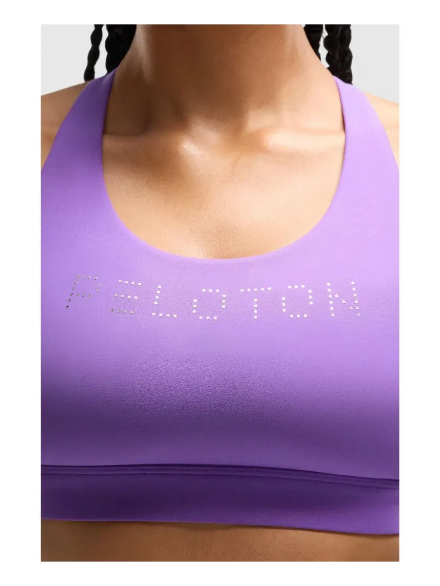 Спортивный бюстгальтер с рашгардом Peloton Cadent Everyday Racerback — изображение 4 из 4, яркий фиолетовый
