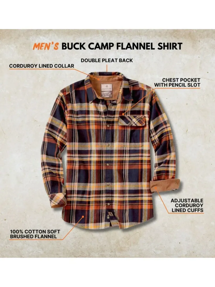 Рубашка с длинным рукавом Buck Camp Legendary Whitetails — изображение 3 из 7, коричневый