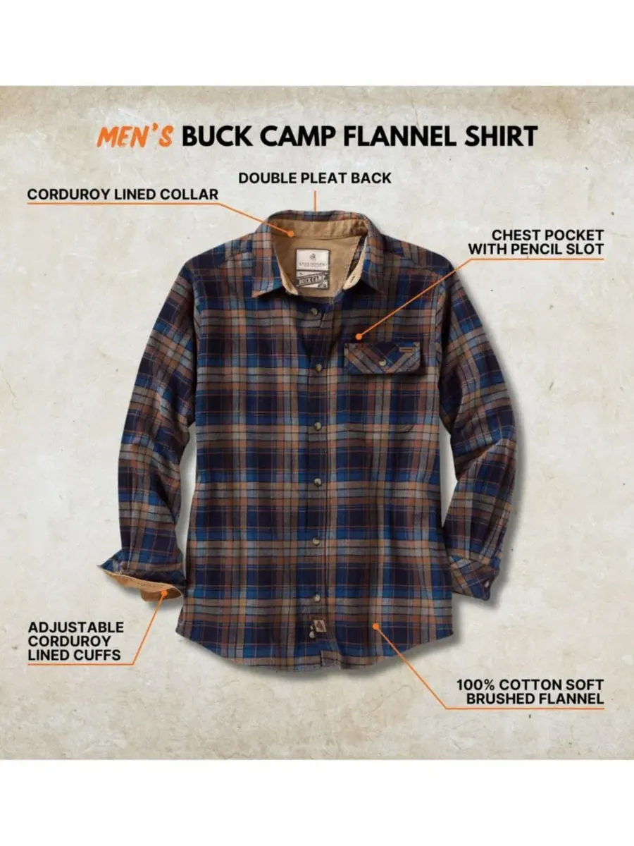 Рубашка с длинным рукавом Buck Camp Legendary Whitetails, Brownstone Plaid — изображение 2 из 6