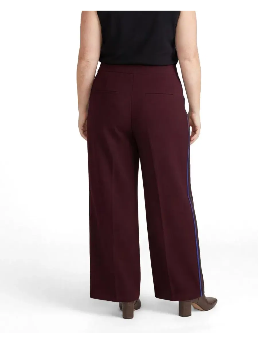 Брюки с широкой штаниной и боковой полосой Plus Size Wide Leg Stripe Ponte Pants Universal Standard — изображение 2 из 4