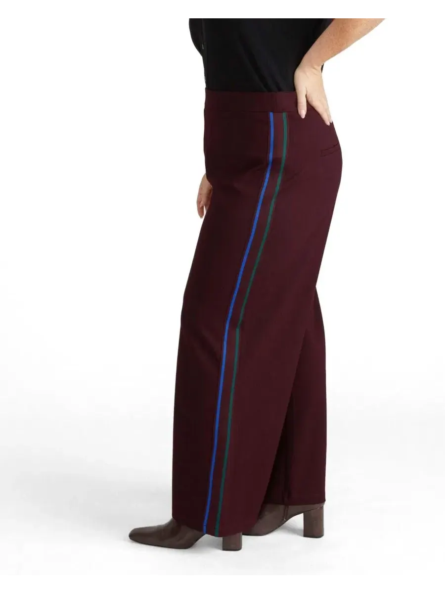 Брюки с широкой штаниной и боковой полосой Plus Size Wide Leg Stripe Ponte Pants Universal Standard — изображение 4 из 4