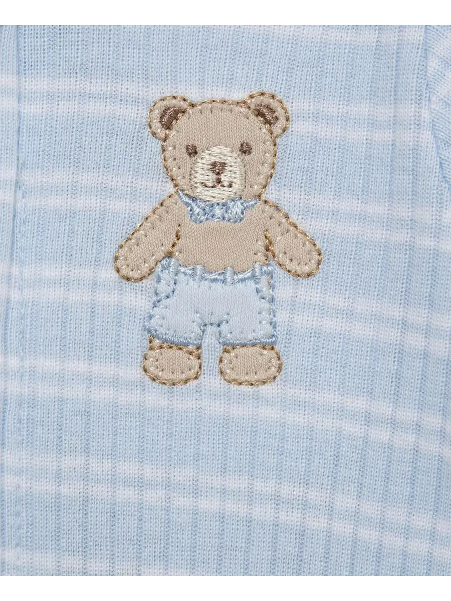 Комплект боди с длинным рукавом, с мишками Little Me — изображение 4 из 4, белый/синий