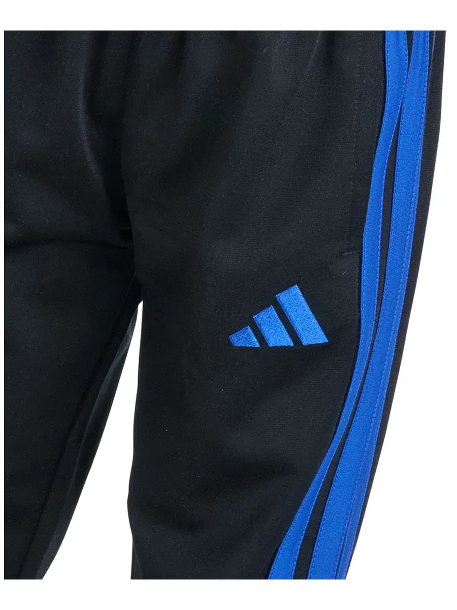 Детские спортивные брюки с утяжкой, с логотипом 3-Stripes adidas — изображение 3 из 5, черный/синий