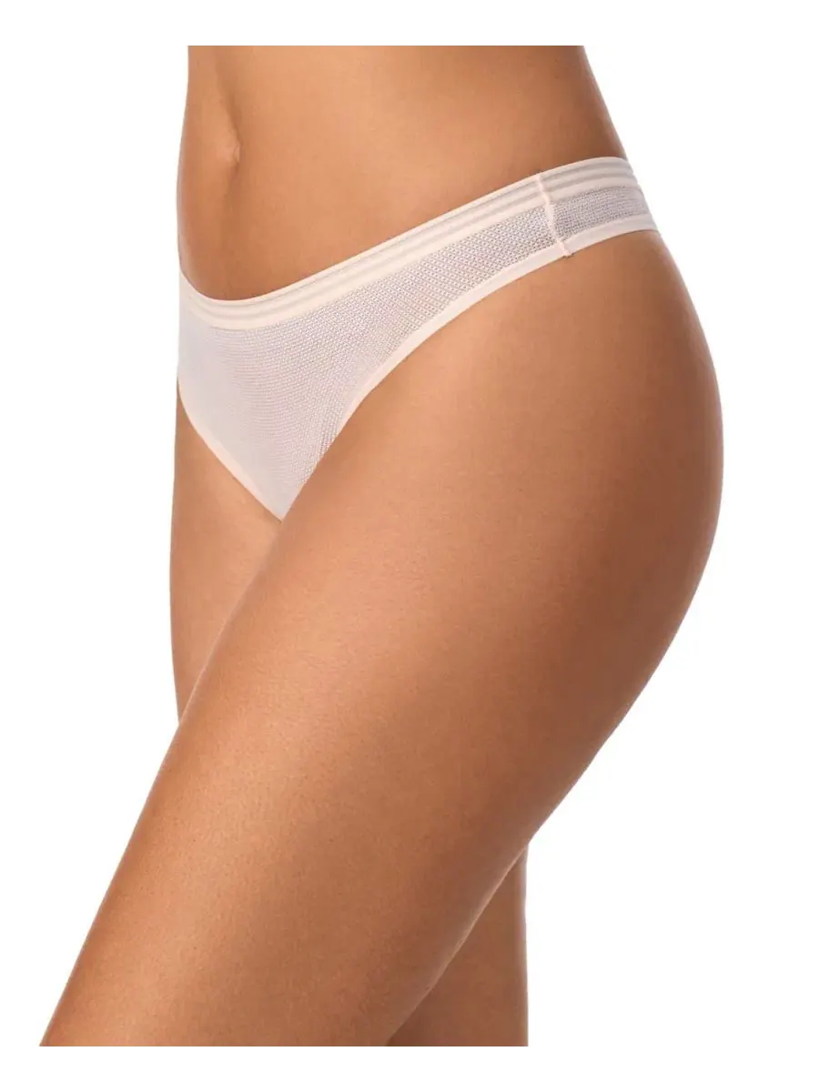 Комплект из 3 стрингов с полупрозрачной сеткой DKNY — изображение 2 из 4, розовая вода