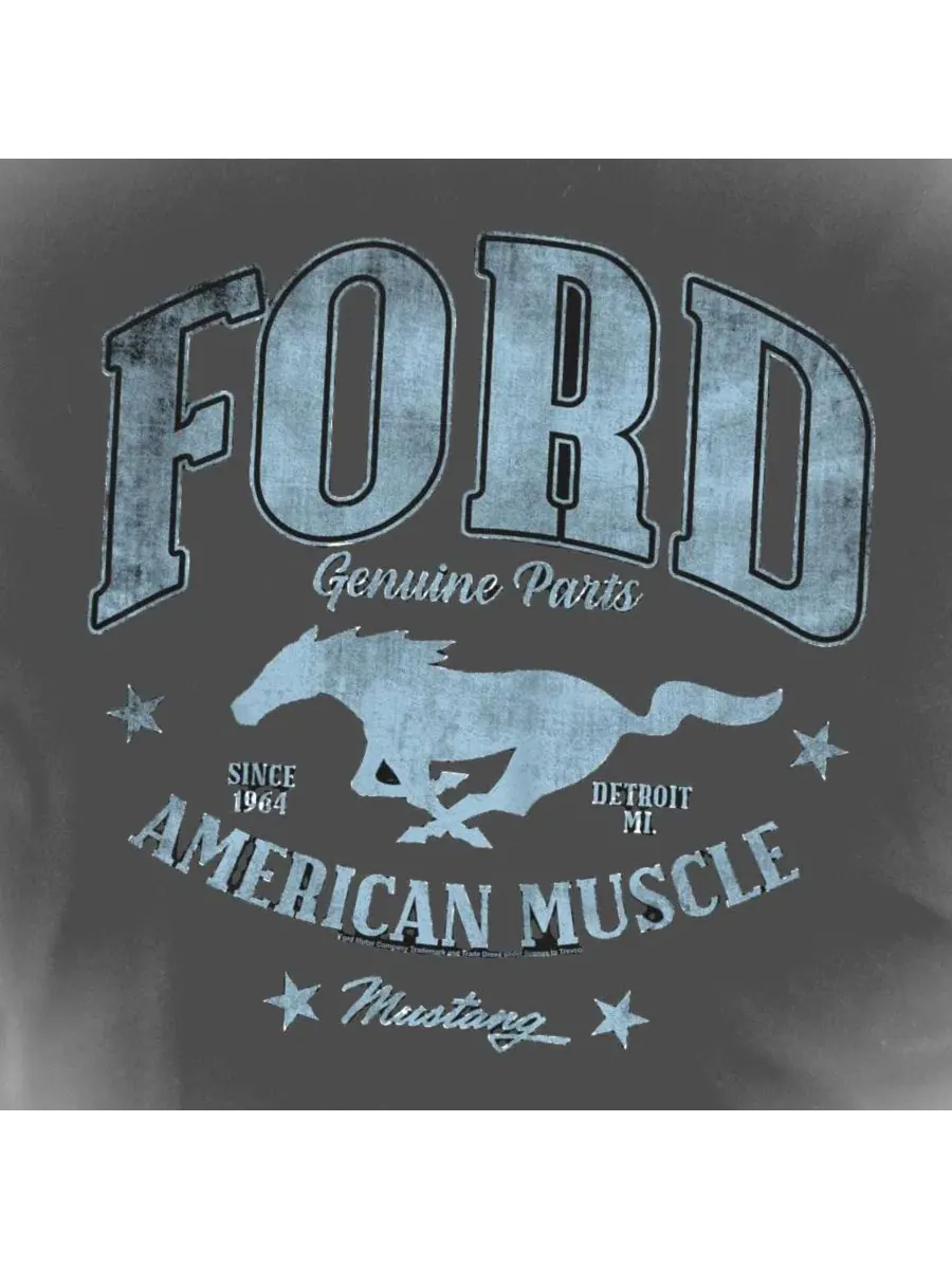 Футболка с длинным рукавом Ford American Muscle Mustang — изображение 3 из 3, черный