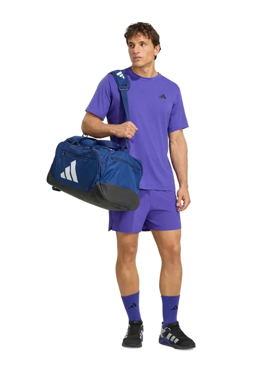 Футболка с логотипом, с коротким рукавом adidas — изображение 2 из 3, фиолетовый