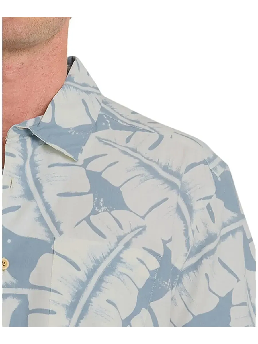Мужская рубашка с коротким рукавом Fronds Quiksilver Waterman — изображение 2 из 2, синий