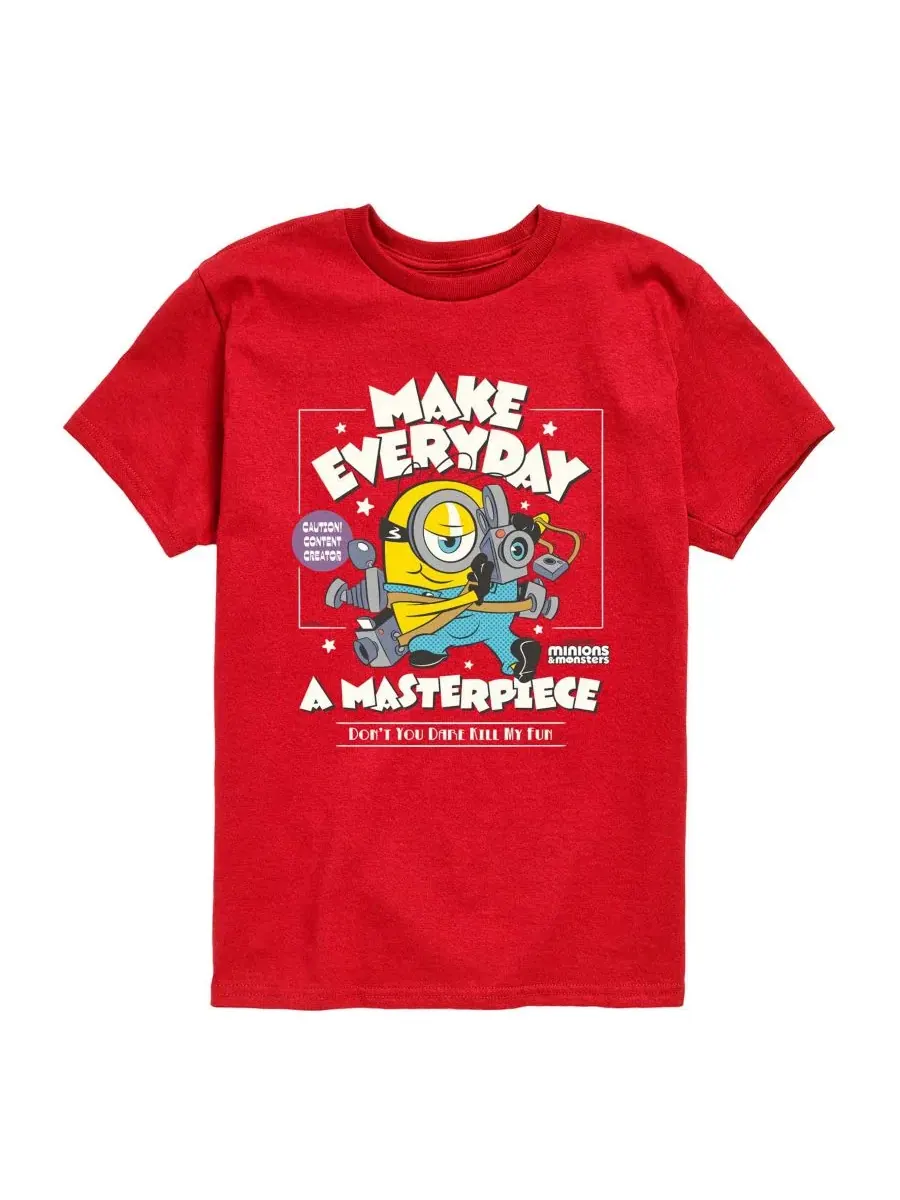 Детская футболка с коротким рукавом, размер 8-20 Minions — изображение 1 из 3, красный