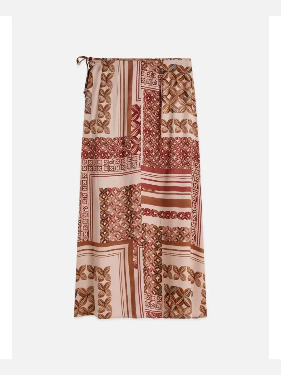 Юбка миди с принтом, Scotch and Soda — изображение 4 из 4, розовый