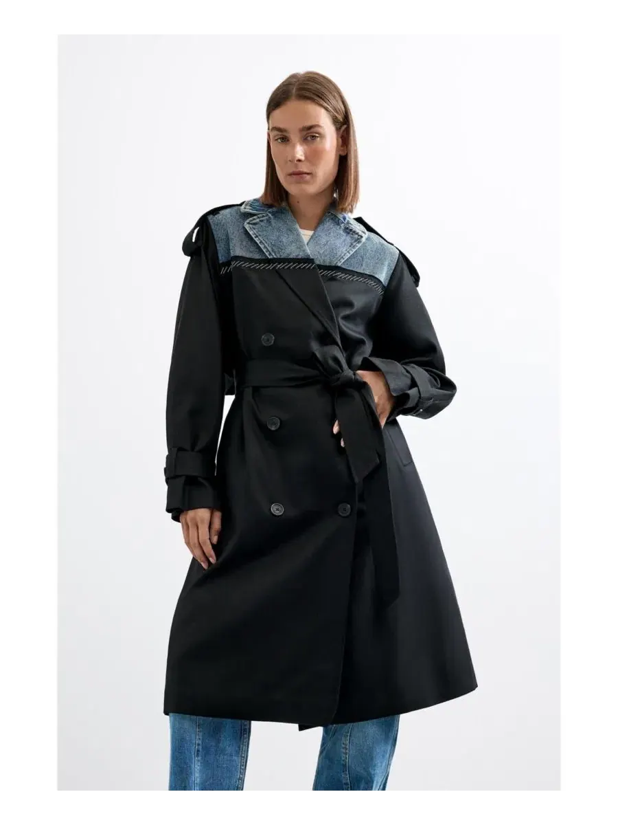 Пальто-тренч женское с поясом Desigual