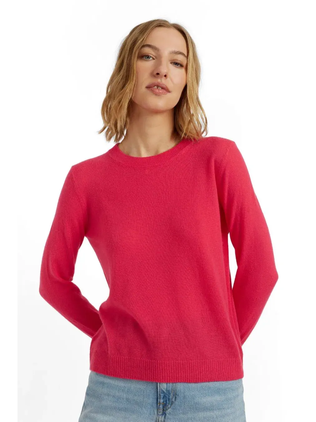 Женский свитер Air Pure Cashmere с круглым вырезом Chinti & Parker — изображение 1 из 6, розовый