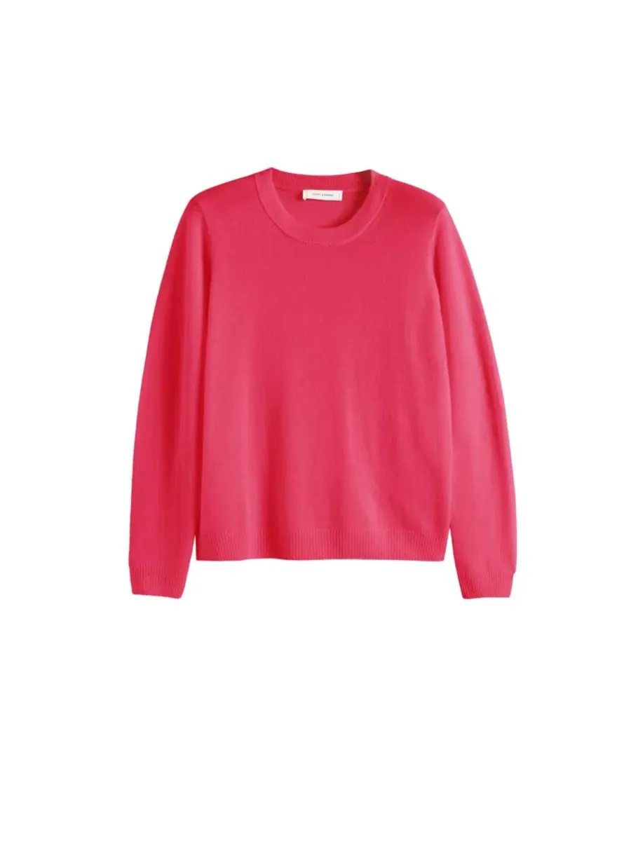 Женский свитер Air Pure Cashmere с круглым вырезом Chinti & Parker — изображение 6 из 6, розовый