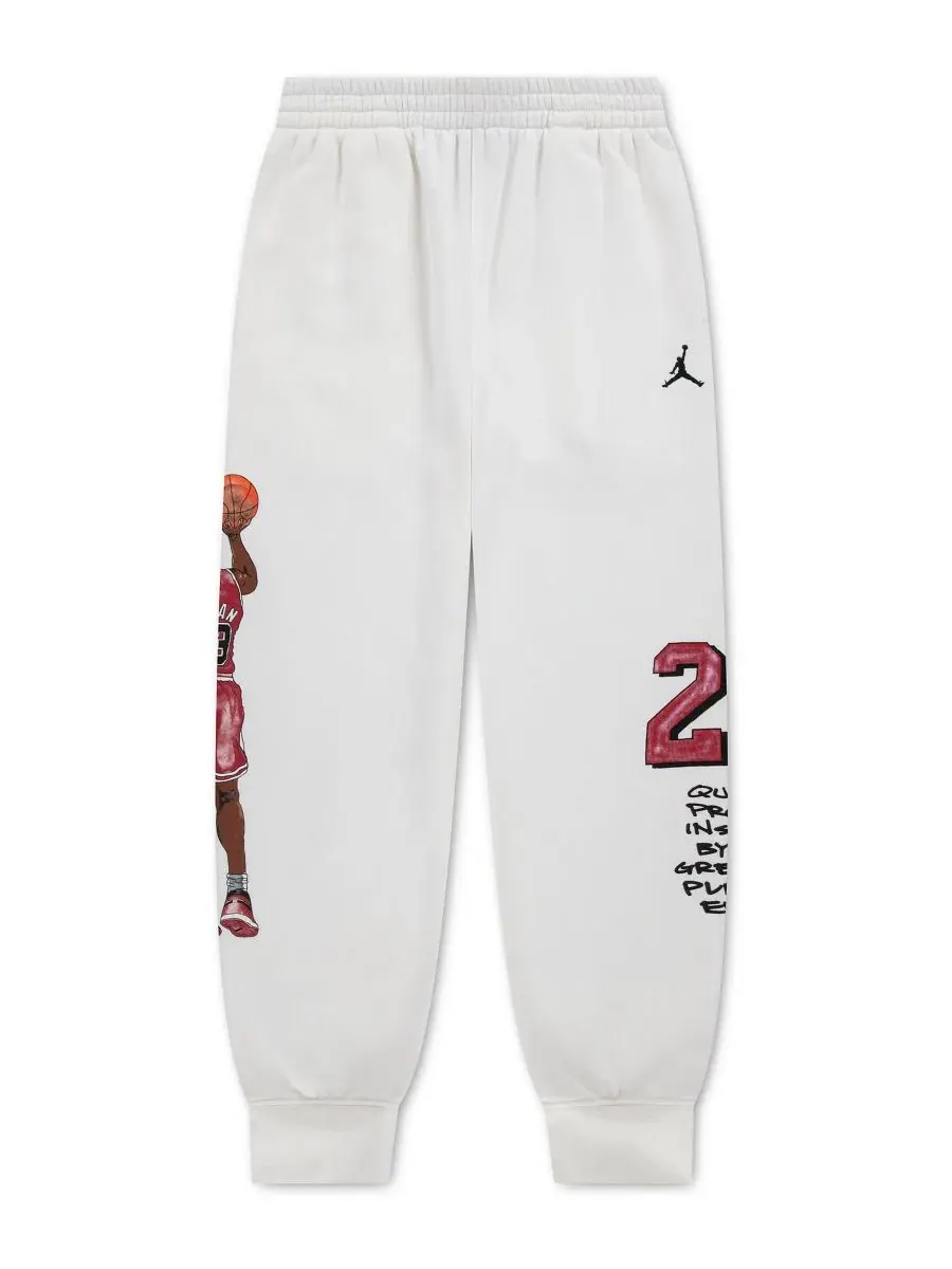 Спортивные брюки из футера с принтом Sketch Jordan — изображение 6 из 9, голубой