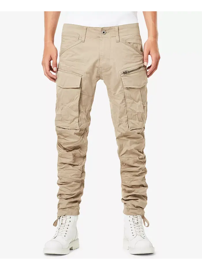 Мужские брюки Rovic Zip 3D Straight Tapered Cargo G-Star Raw — бежевый