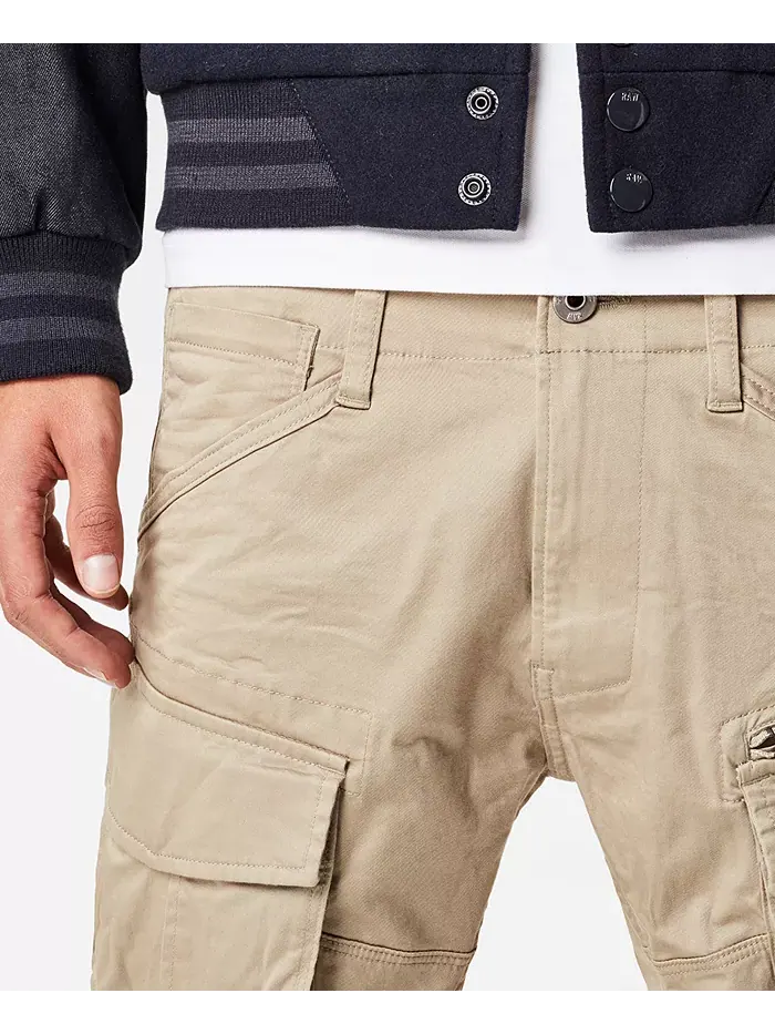 Мужские брюки Rovic Zip 3D Straight Tapered Cargo G-Star Raw — изображение 4 из 7, дюна