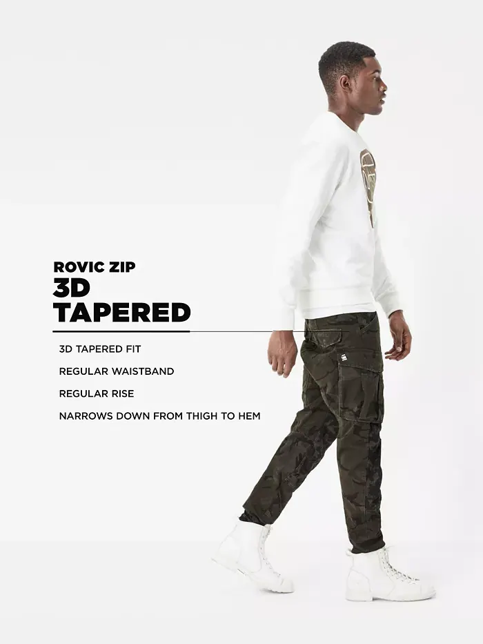 Мужские брюки Rovic Zip 3D Straight Tapered Cargo G-Star Raw — изображение 6 из 7, дюна
